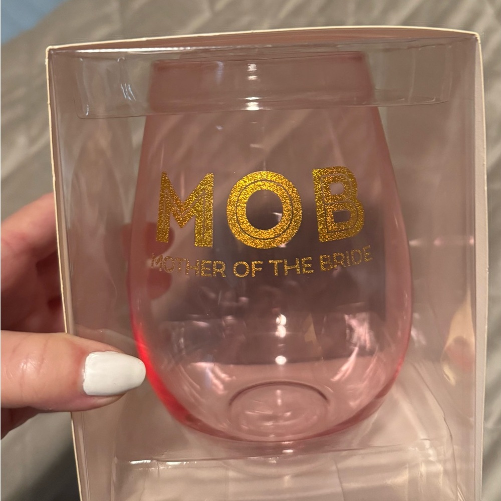 Elegant Pink Mother of the Bride Glass